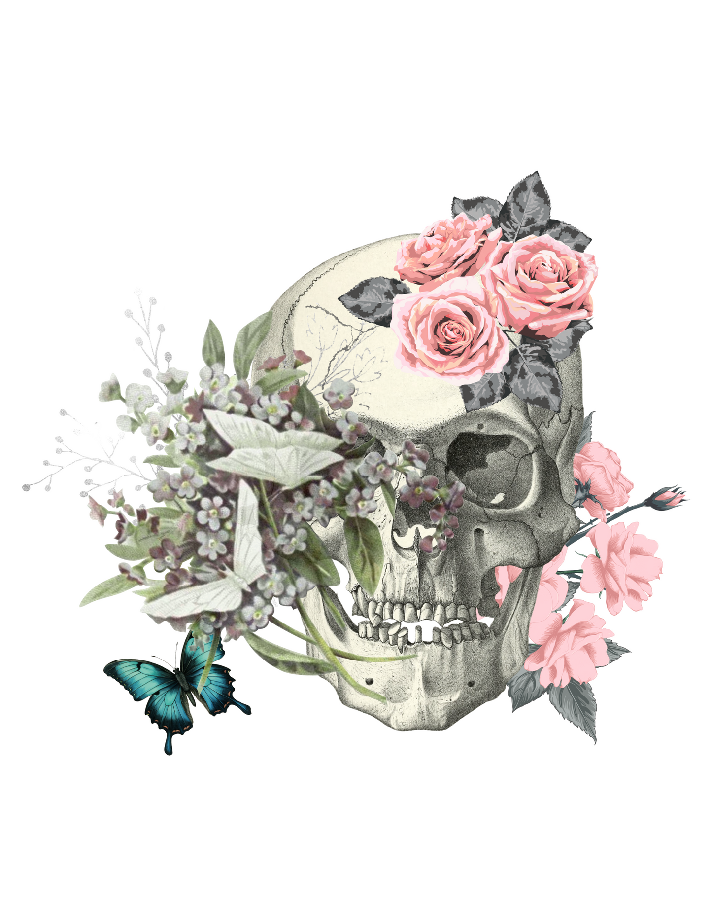 Floral-Skull Art - Digital print