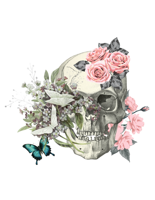 Floral-Skull Art - Digital print